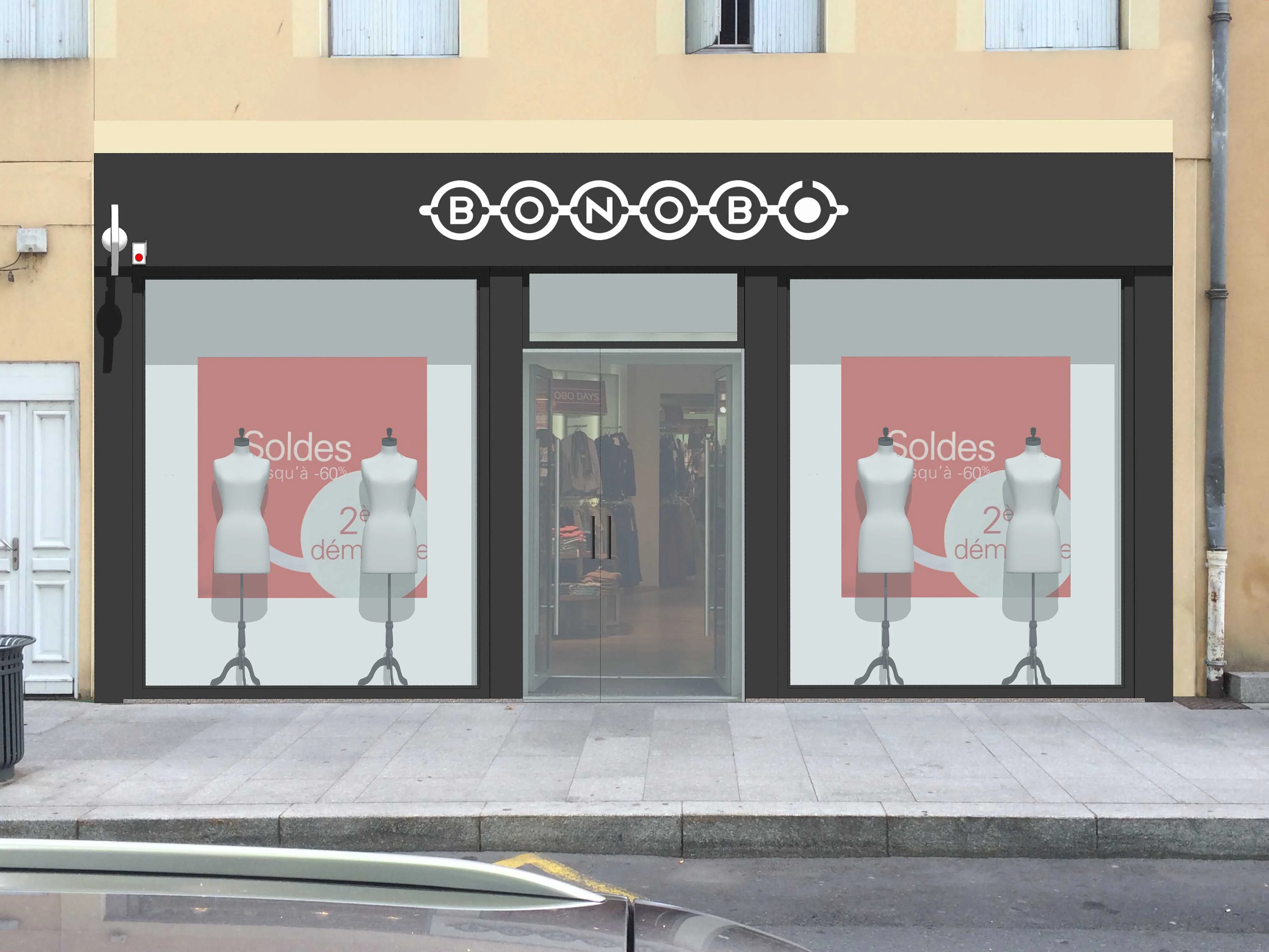 Insertion graphique - Modification façade magasin