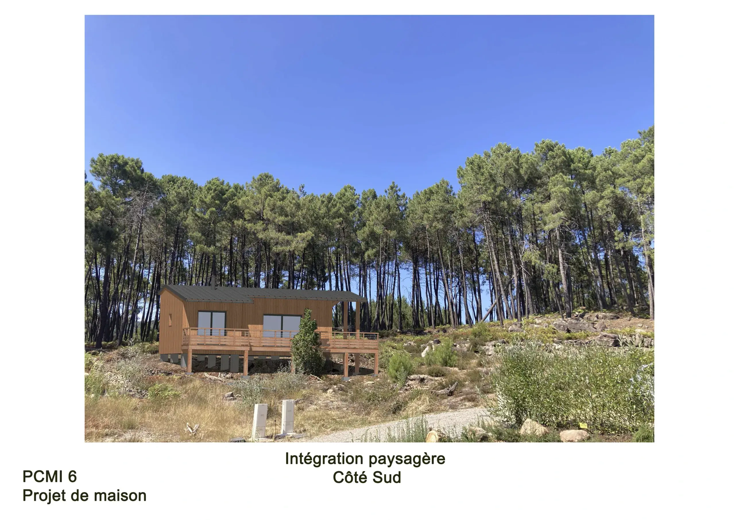 Insertion paysagère 3D - Maison individuelle, permis de construire, Joyeuse (07260)