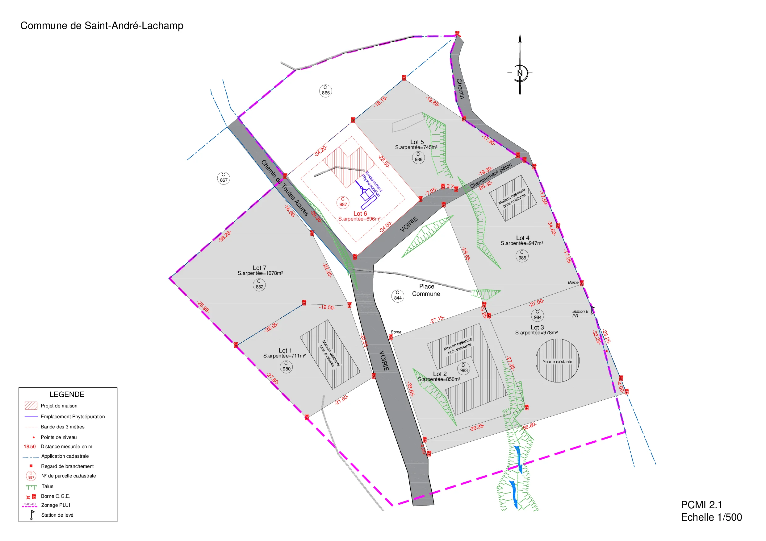 Plan de masse pour permis de construire